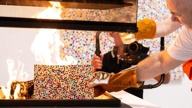 "Damien Hirst: The Currency" Burn Event 