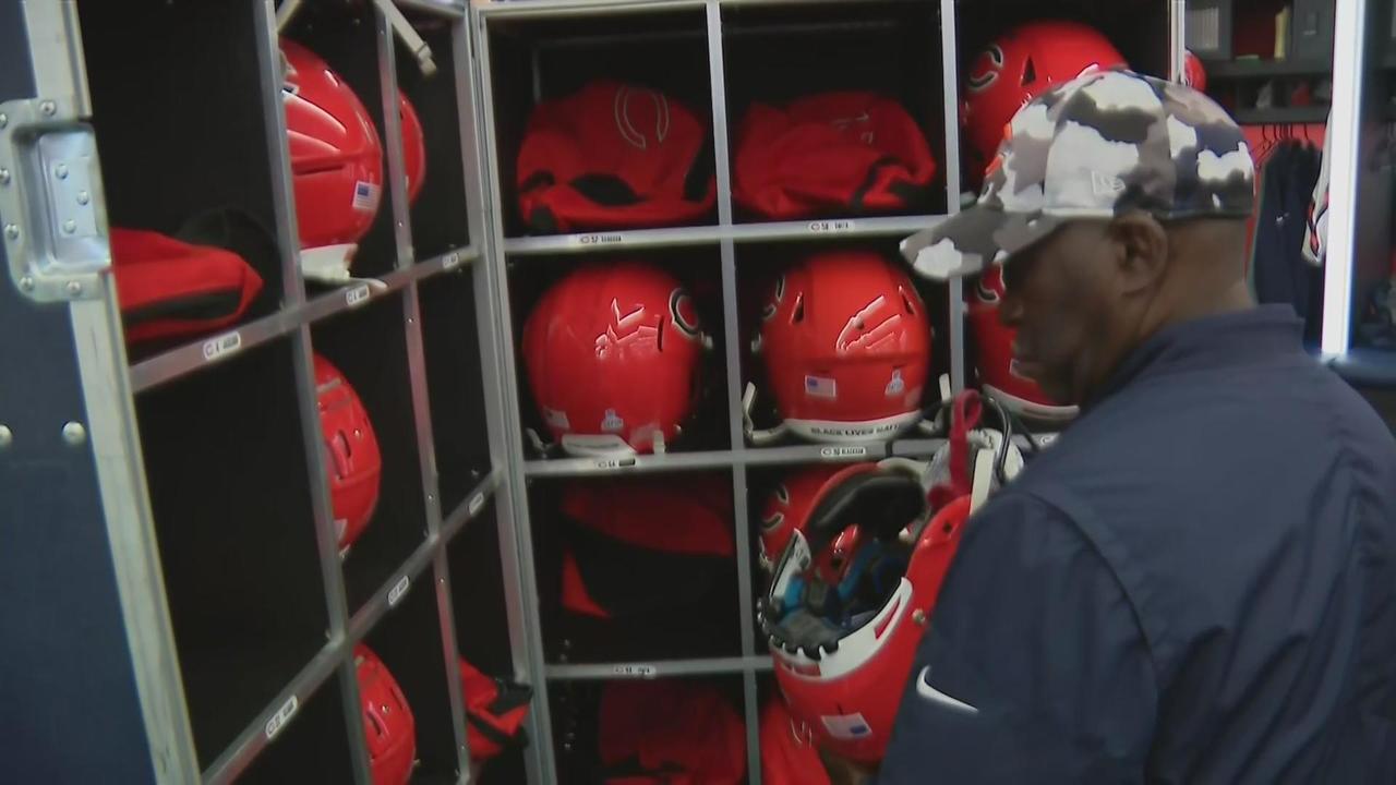 CBS Sports on X: These orange Bears helmets 