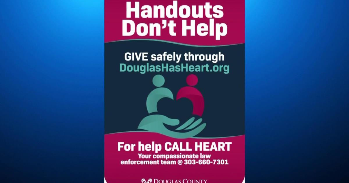 Handouts Don't Help signs will appear around Douglas County - CBS Colorado
