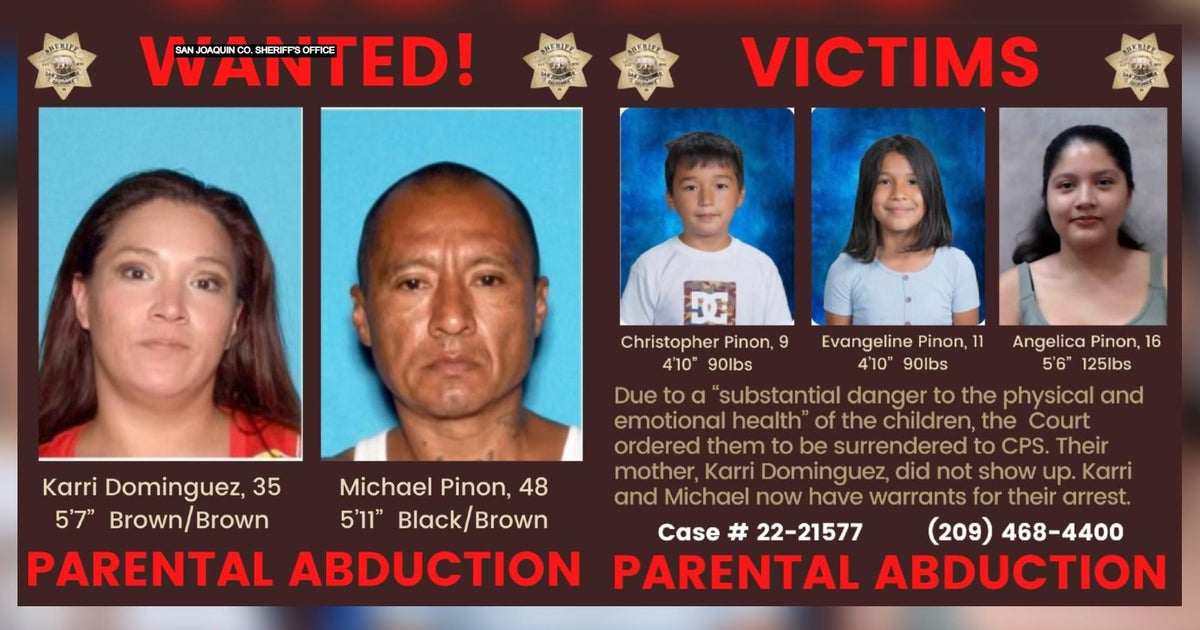 Search on for parental abduction suspects and 3 missing children known to frequent Stockton