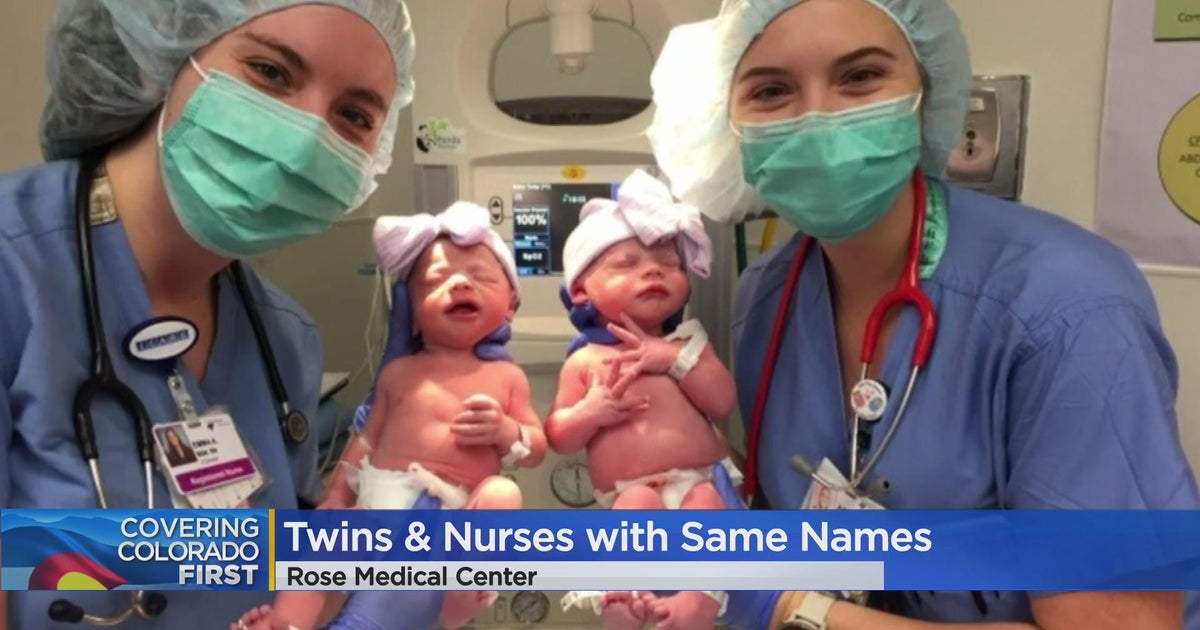 Mom names newborn twins Emma, Julia after finding out the delivery nurses have the same names - CBS Colorado