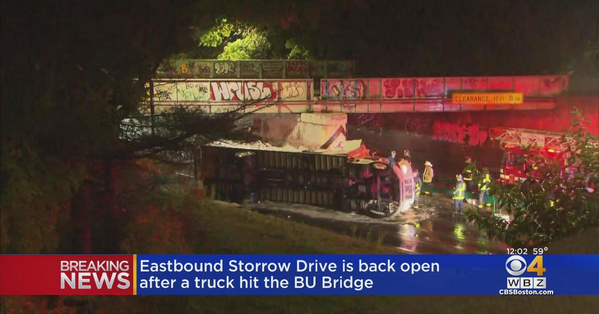 Part Of Storrow Drive Closed For Hours After Truck Crashes In BU Bridge ...