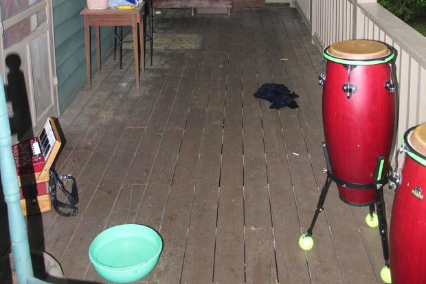Musical instruments on Heindel's porch 