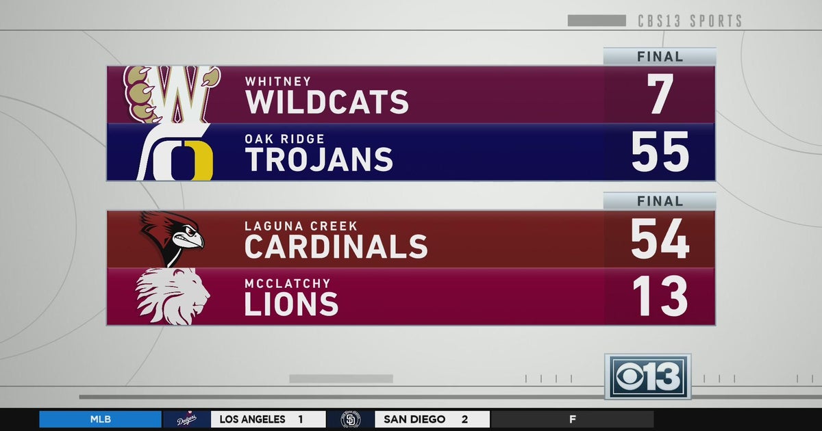 High School Football Scores from around the Sacramento area