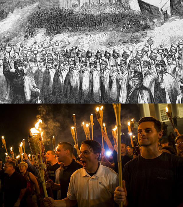 White Supremacists March with Torches in Charlottesville 