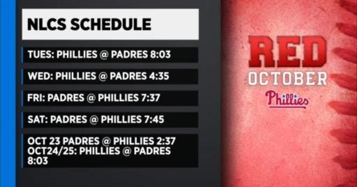 Phillies-Padres NLCS schedule - CBS Philadelphia
