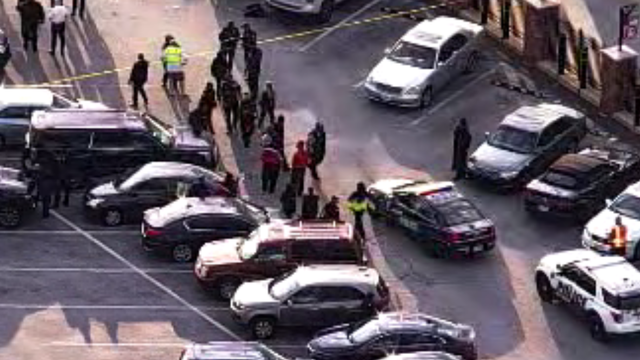 Police patrol lights on car roof 