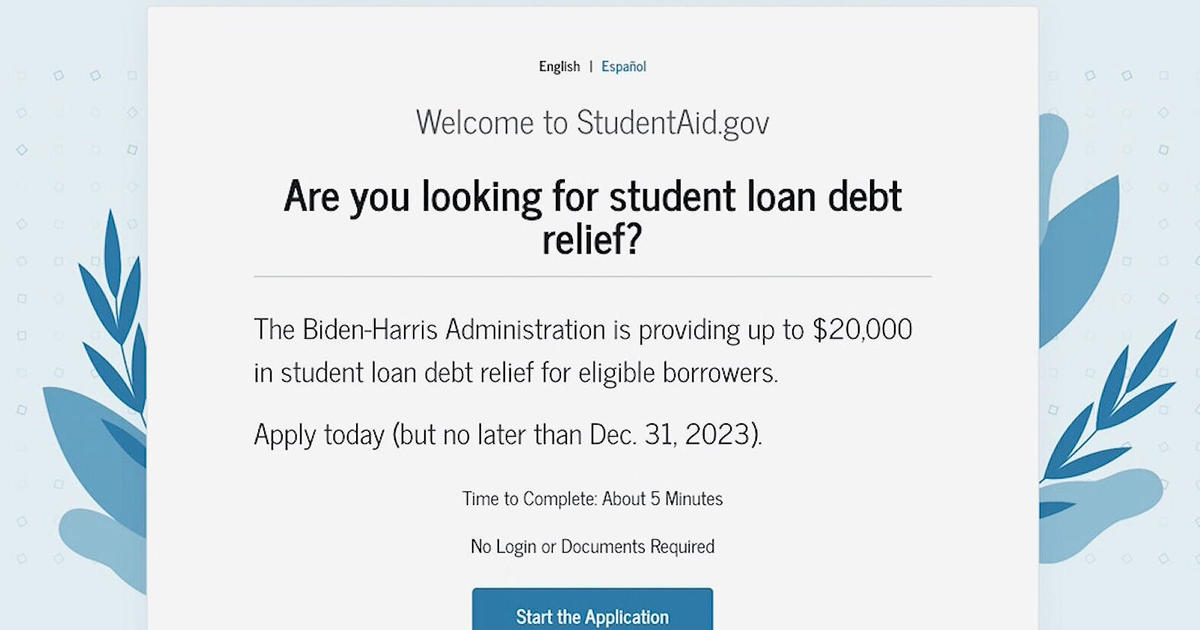 Student loan forgiveness application website is now live