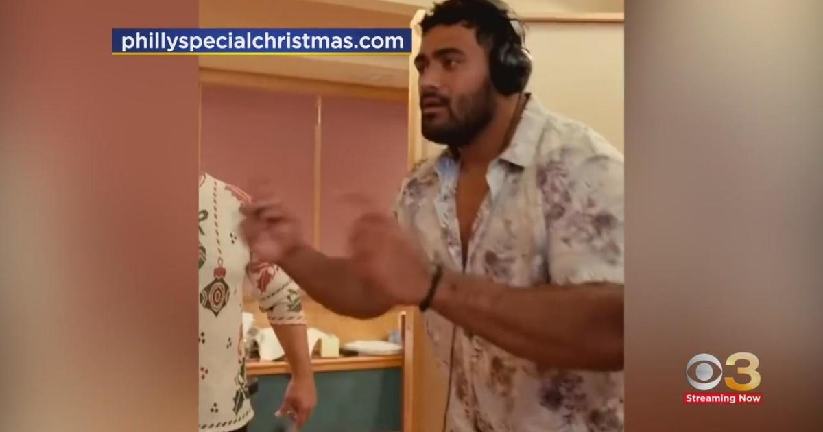 Eagles' Jason Kelce, Lane Johnson, Jordan Mailata releasing 2nd Christmas  album - CBS Philadelphia