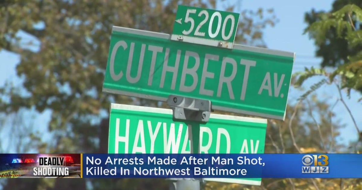Man killed in shooting in Northwest Baltimore CBS Baltimore