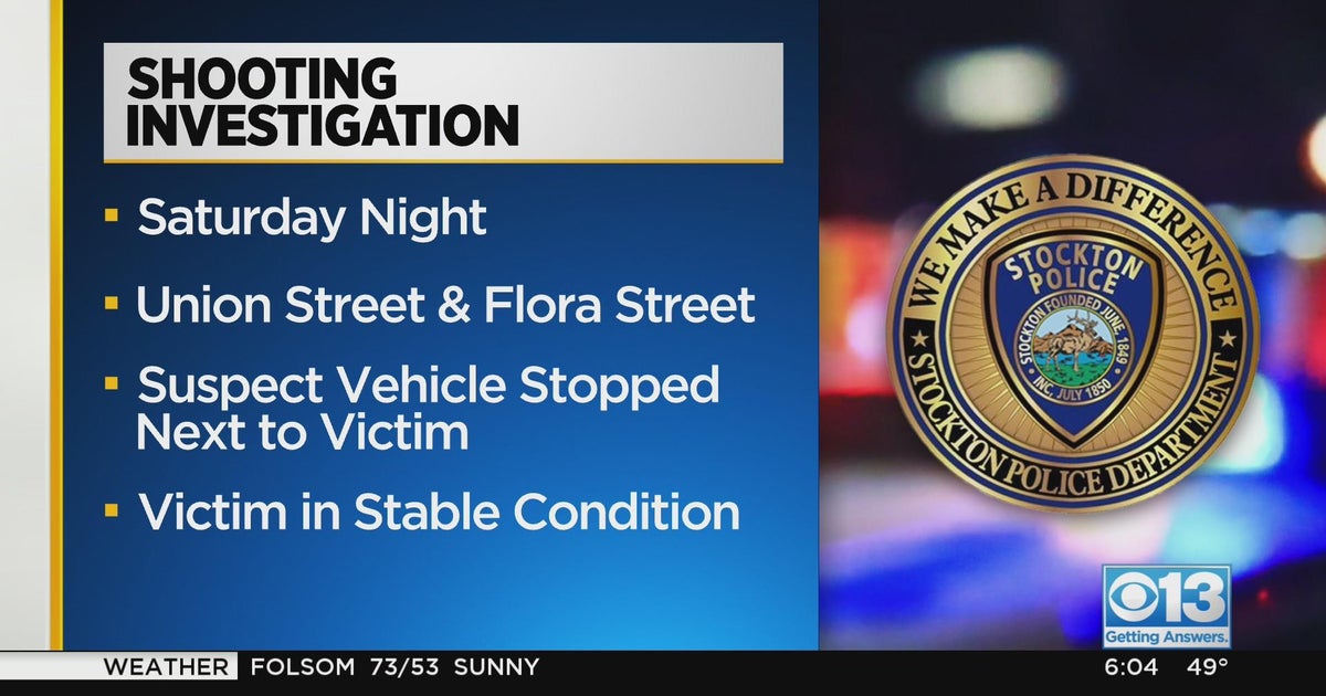 Man shot in Stockton over weekend; 3 suspects sought