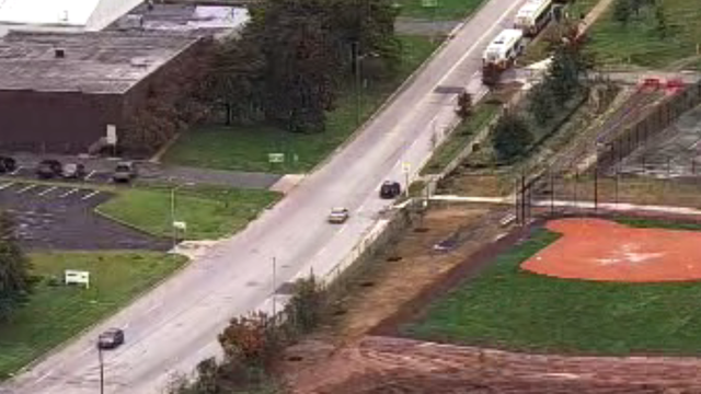 Police patrol lights on car roof 