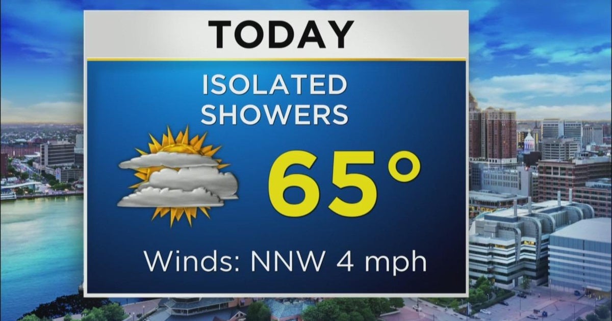 Maryland Weather: Off-and-on showers this mild Monday - CBS Baltimore