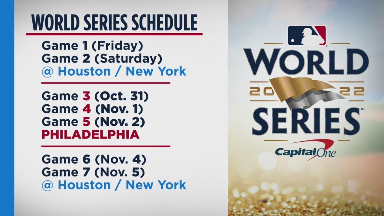 World Series 2022: Here's when the Phillies will play against Astros