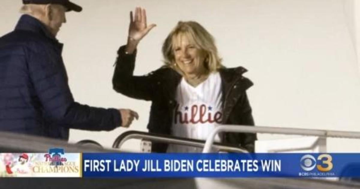 First Lady Jill Biden Celebrates Phillies Win - CBS Philadelphia