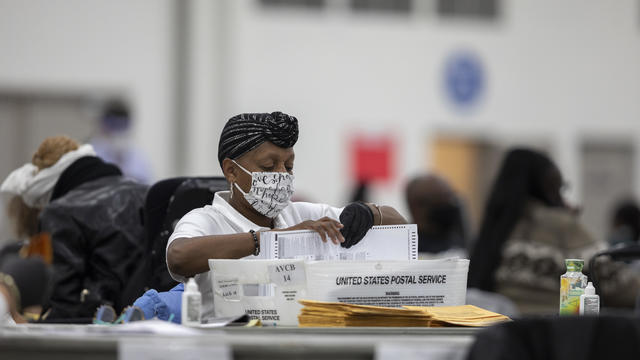 Michigan Election Workers Continue To Work Counting Absentee Ballots 