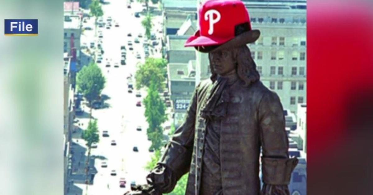 William Penn at Philly City Hall won't get Phillies gear - CBS Philadelphia