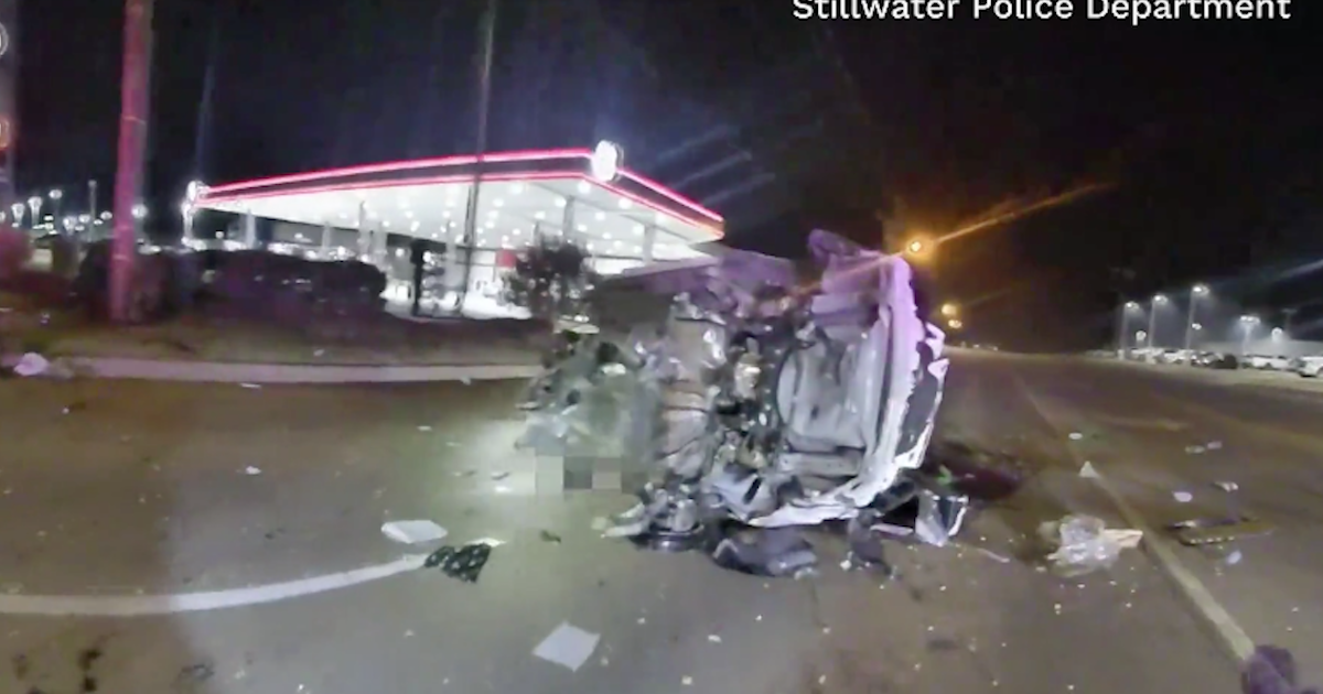 Police bodycam video shows scene of fatal crash in which Oklahoma man