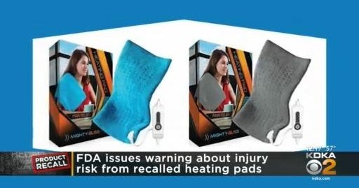 FDA issues warning and recall of specific electric heating pads CBS