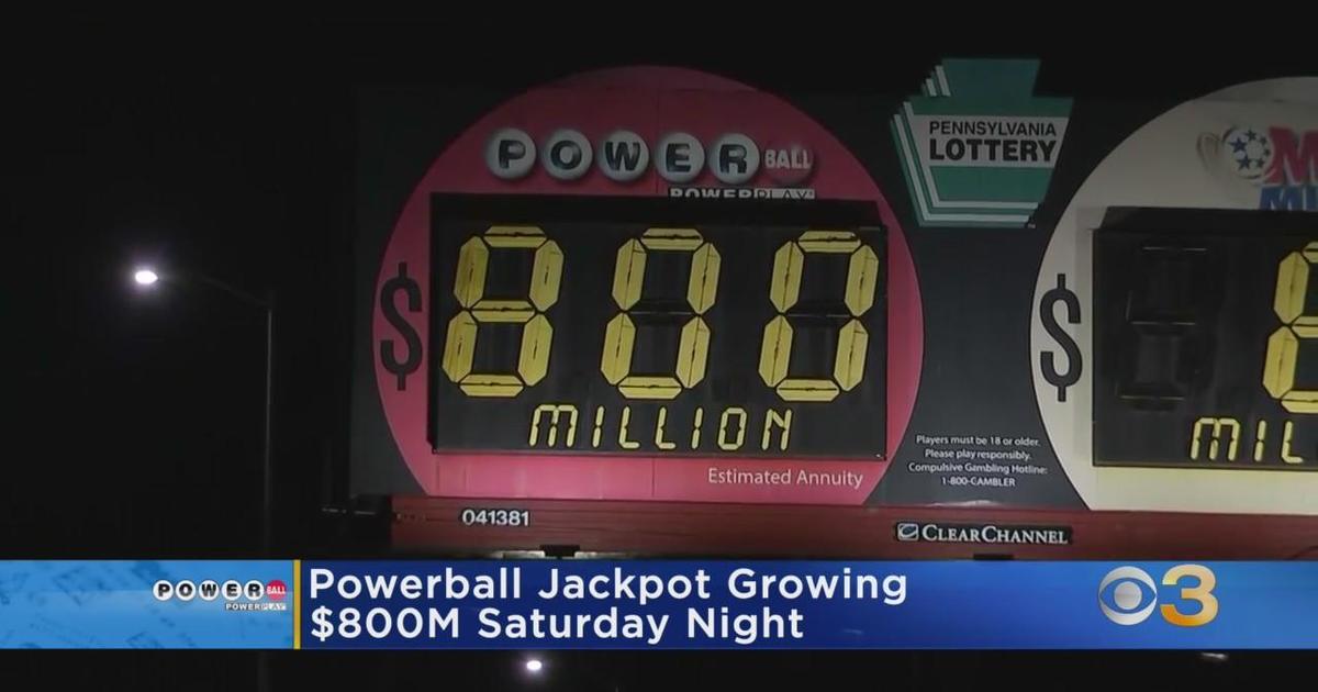 Massive Powerball Jackpot now worth estimated 800 million CBS