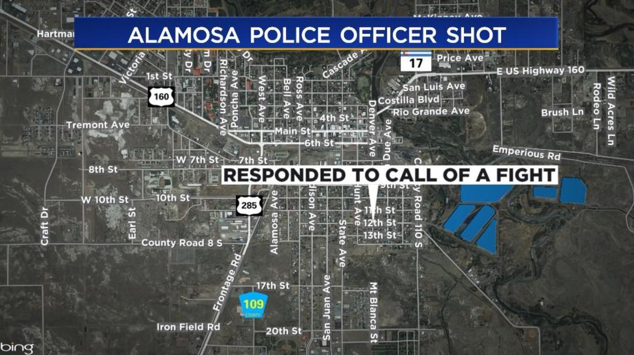 Alamosa Police Officer Shot Twice 2 Suspects In Custody Cbs Colorado