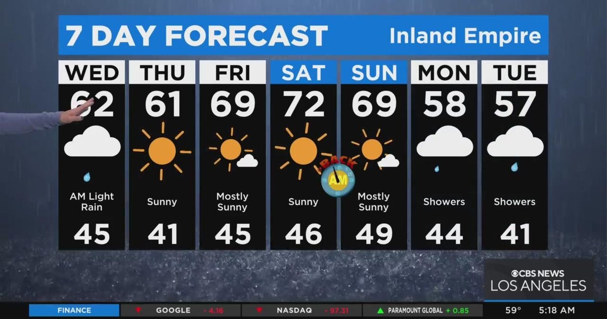 Wednesday morning weather forecast (Nov. 2) CBS Los Angeles
