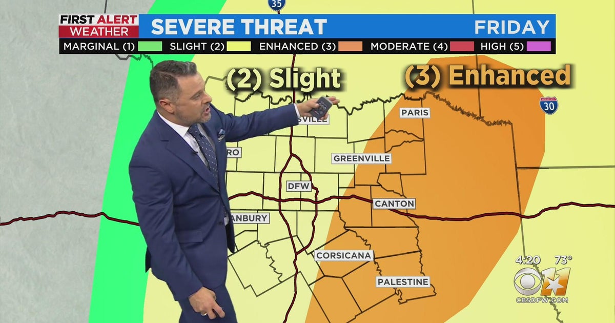 Severe weather likely across North Texas on Friday - CBS Texas