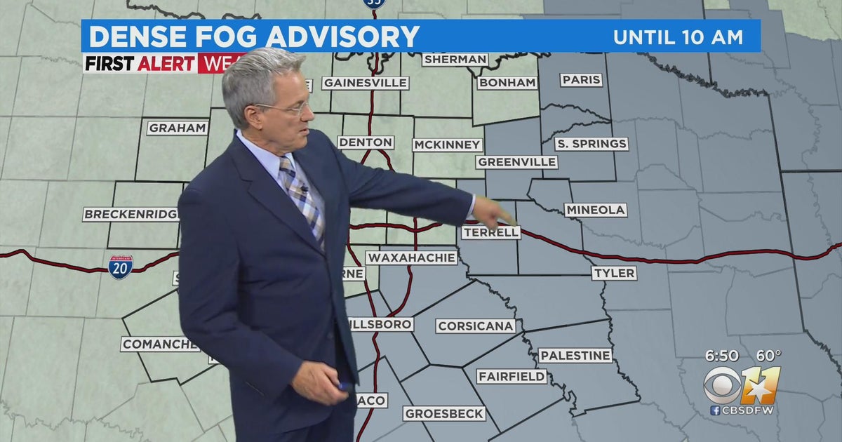 North Texans see foggy start to their Wednesday - CBS Texas