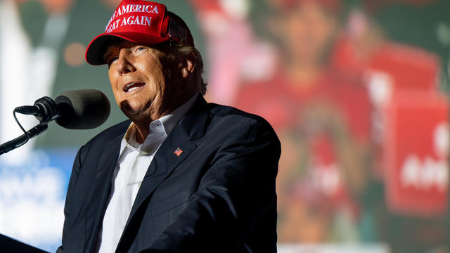 Former U.S President Donald Trump speaks at a 'Save America' rally on October 22, 2022 in Robstown, Texas. 