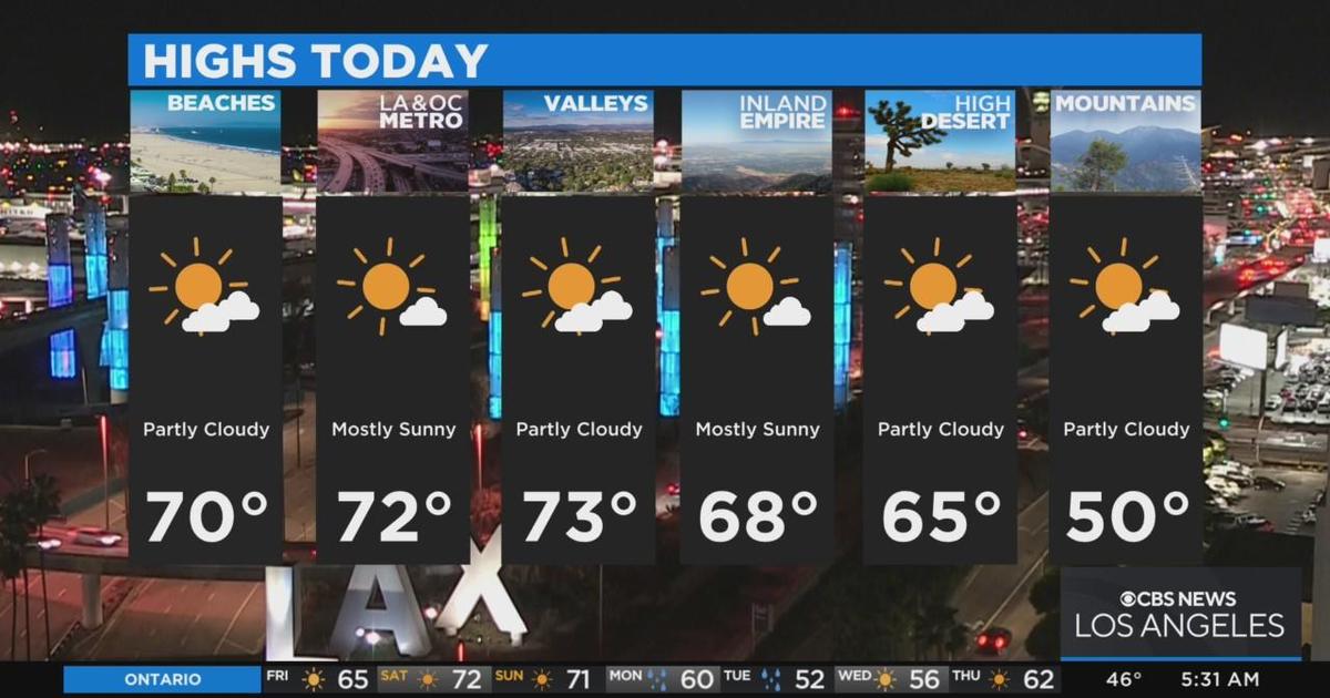 Friday morning weather (Nov. 4) CBS Los Angeles