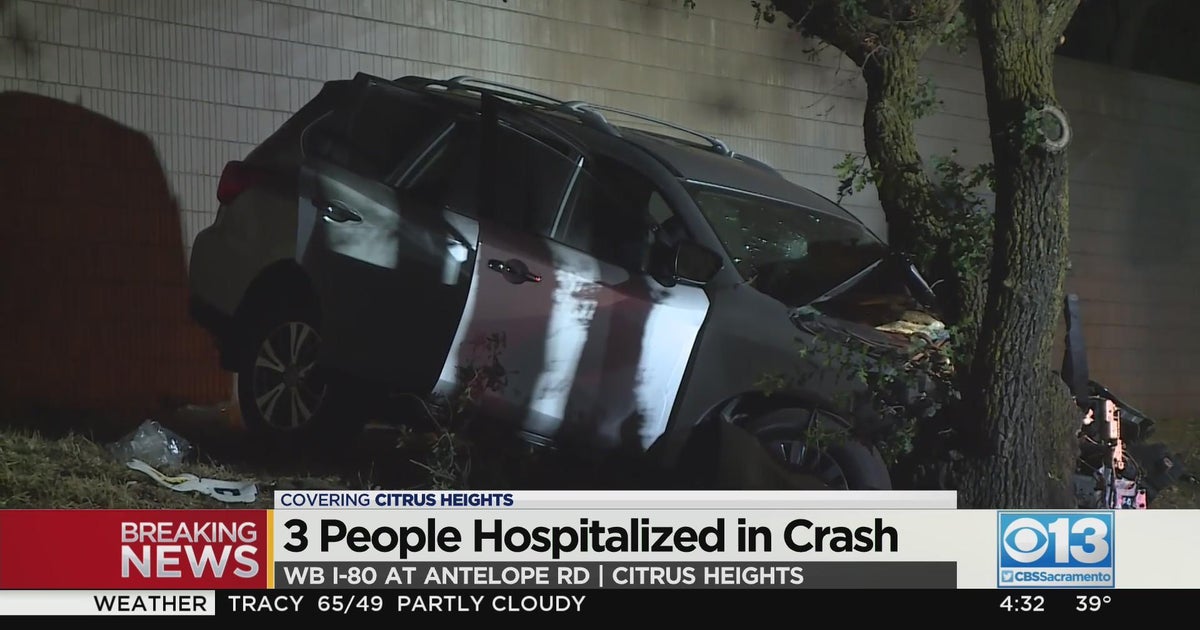 3 people hospitalized in a Citrus Heights crash