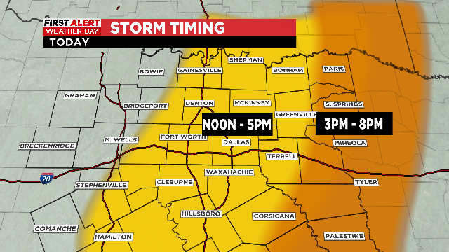 First Alert Weather Day issued Friday as North Texas faces risk of hail ...