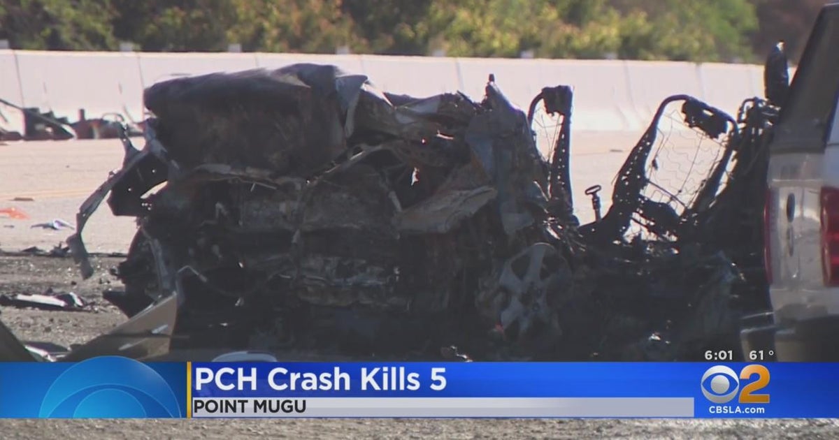 Five people killed in two car crash on PCH in Point Mugu - CBS Los Angeles