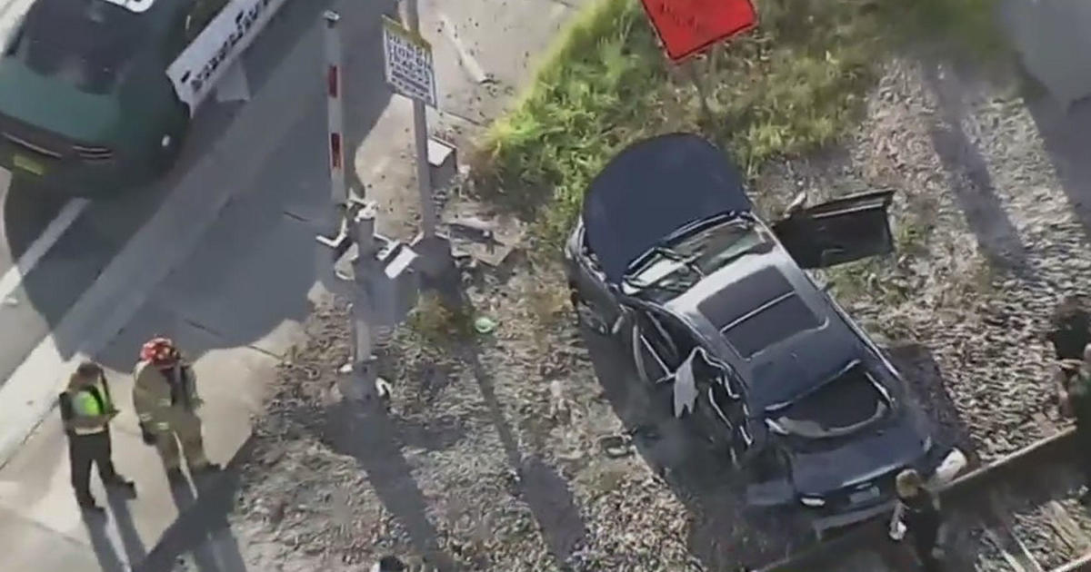 Tri-Rail Train Collides With Car, Three Injured - CBS Miami