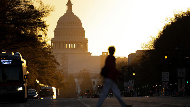 Sunrise over the U.S. Capitol in Washington 