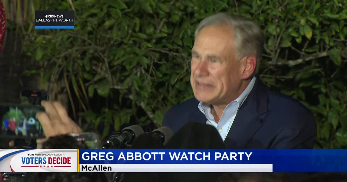 Gov. Abbott thanks supporters in McAllen - CBS Texas