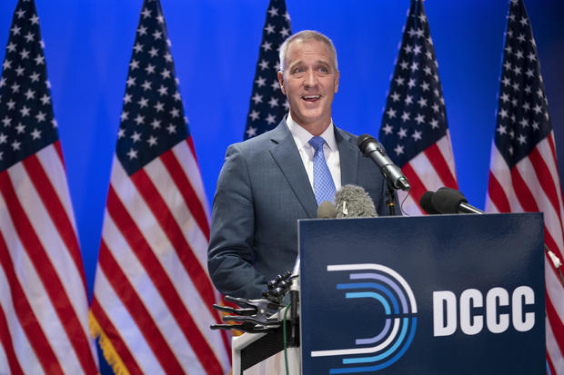 Rep. Sean Patrick Maloney (D-NY) Holds News Conference DCCC Headquarters In D.C. Day After Midterms 