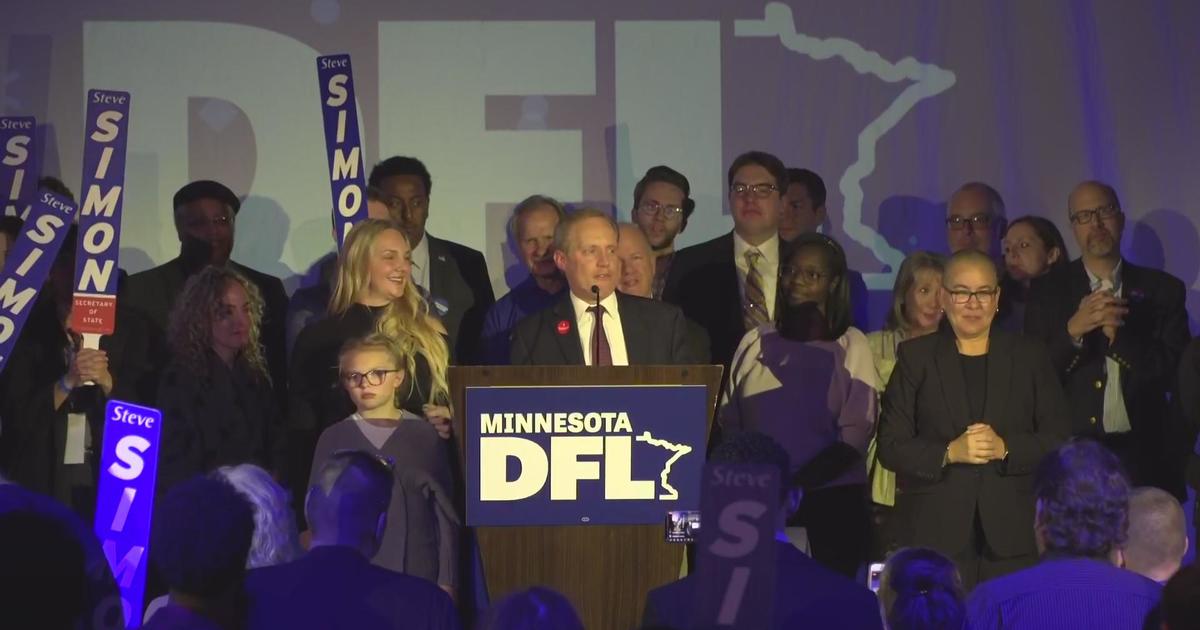 MN Secretary of State Steve Simon talks to supporters - CBS Minnesota