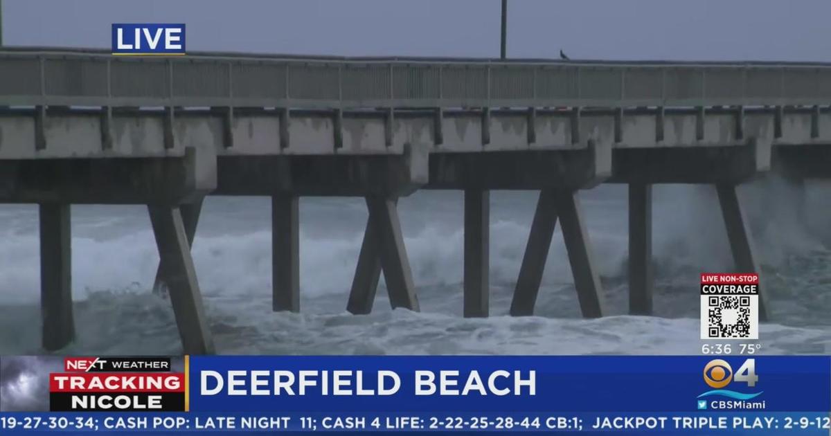 Rough surf in Deerfield Beach front owing to Nicole