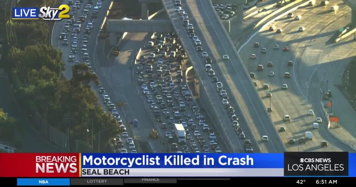 Motorcyclist killed in traffic crash on 405 Freeway in Seal Beach CBS Motorcyclist killed in traffic crash on 405 Freeway in Seal Beach CBS