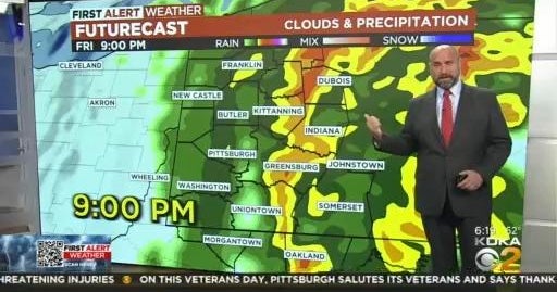 KDKA TV Evening Forecast (11/11) CBS Pittsburgh