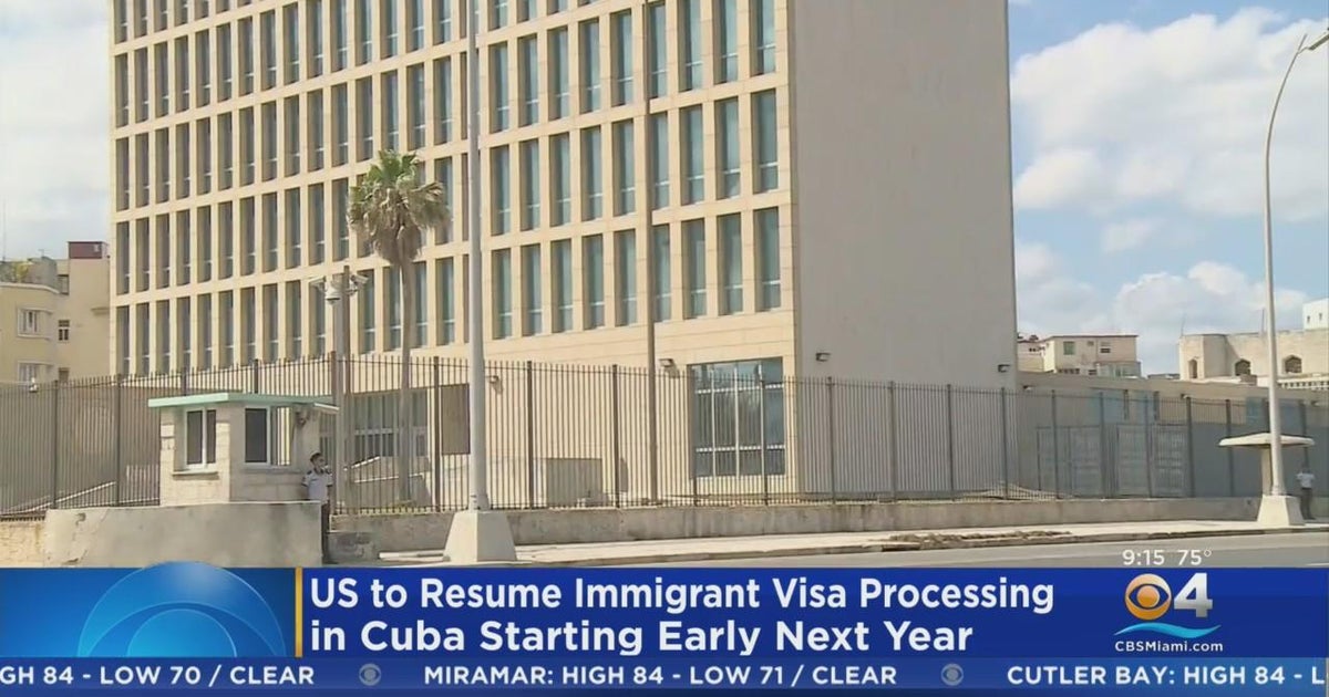 U.S. to resume immigrant visa processing in Havana