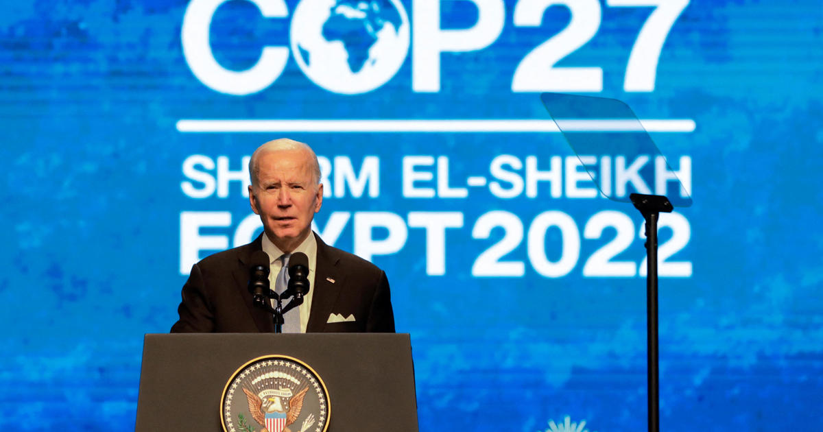 Biden said the US would do its share to avoid “climate hell” in Egypt