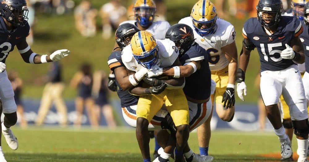 Pair of pick 6s set early tone as Pitt beats Virginia, 37-7 - CBS ...