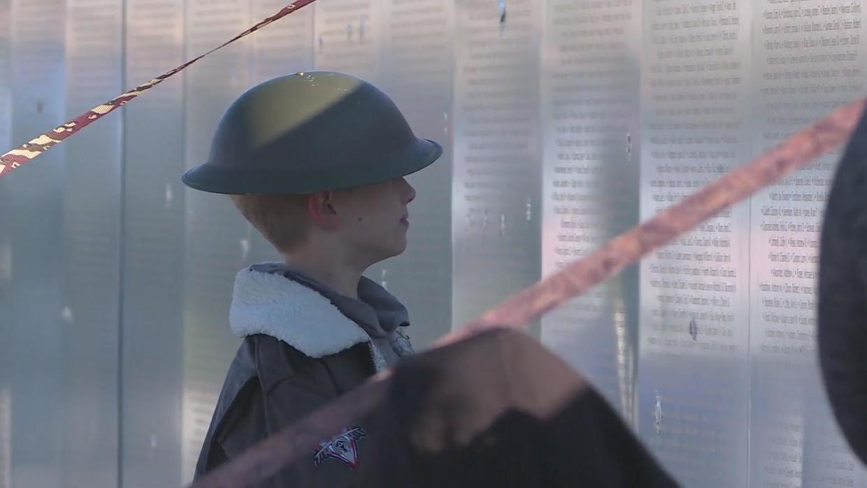 On Veterans Day Remembrance Wall visits Scheels where fallen soldier's