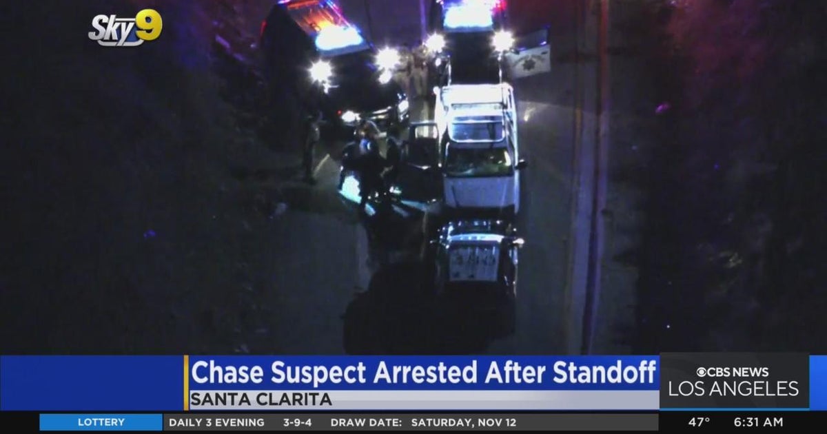 Chase suspect arrested after standoff on freeway onramp in Santa