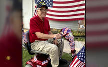 A veteran scoots kindness forward 