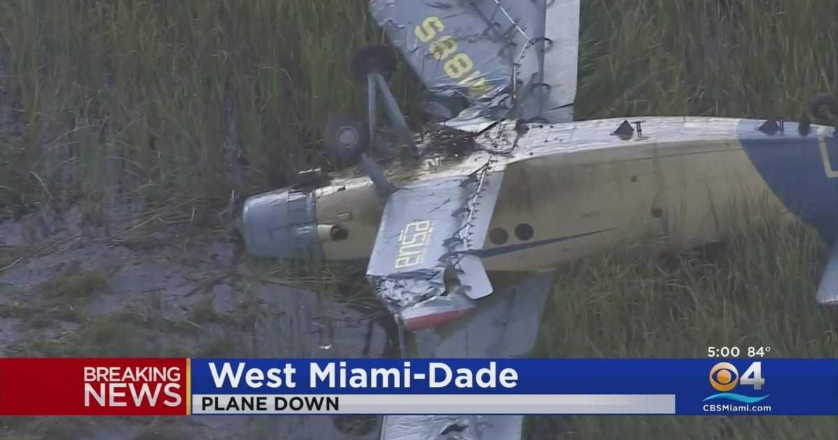 Plane crash site spotted in the Everglades CBS Miami