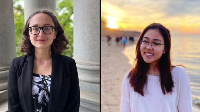 Rhodes Scholars Irena Petryk and Lauren Kim 