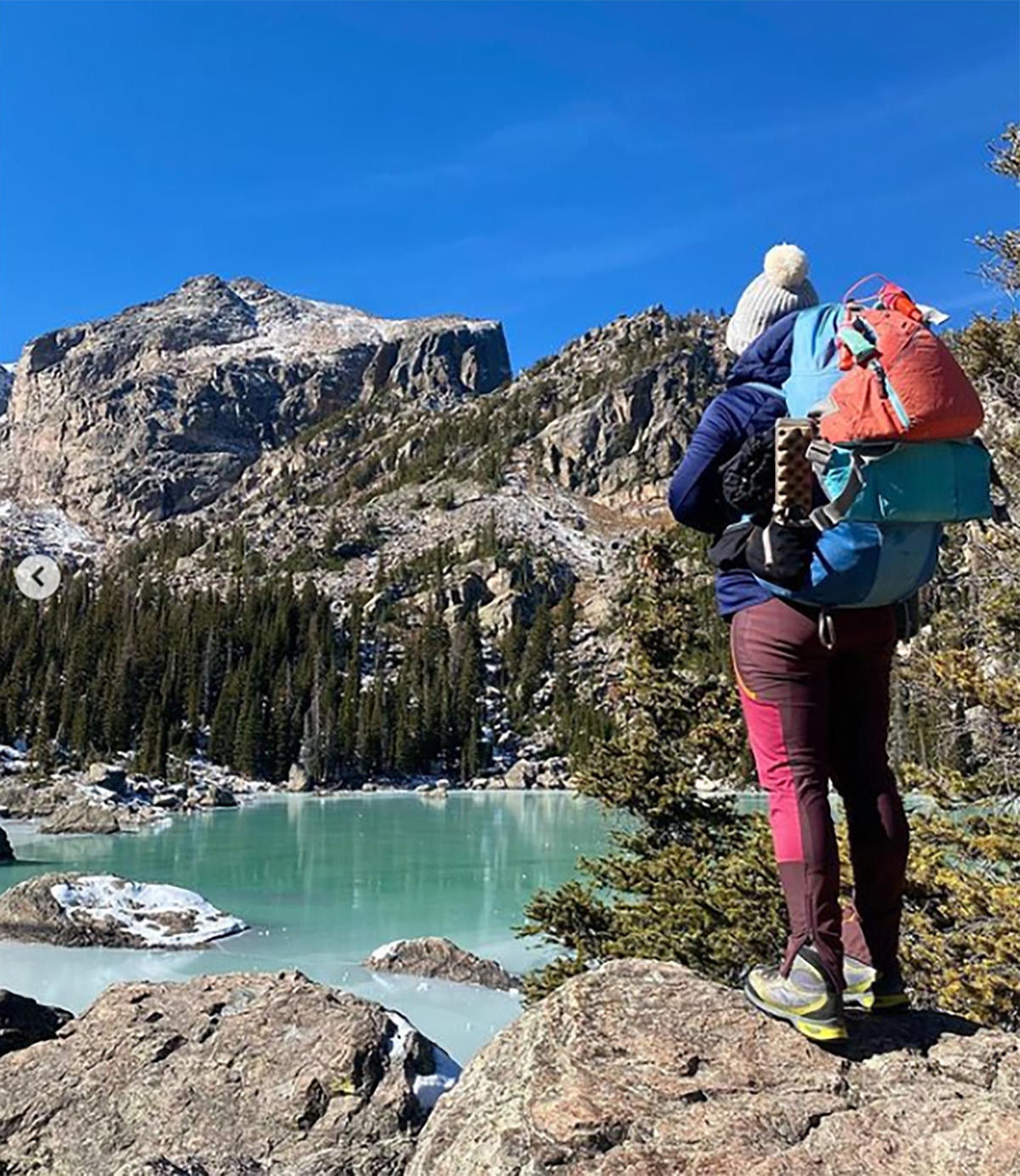 "Wild ice" seeker hikes to Lake Haiyaha in Rocky Mountain National Park ...